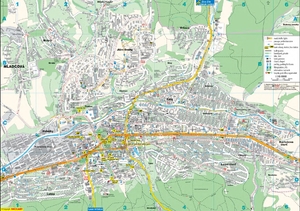 map of the centre Zlín